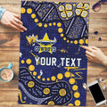 Personalized North Queensland Cowboys Puzzle Aboriginal Pattern with Graffiti Style Design