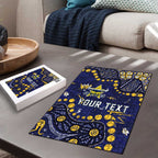 Personalized North Queensland Cowboys Puzzle Aboriginal Pattern with Graffiti Style Design