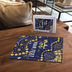 Personalized North Queensland Cowboys Puzzle Aboriginal Pattern with Graffiti Style Design