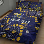 Personalized North Queensland Cowboys Quilt Bed Set Aboriginal Pattern with Graffiti Style Design
