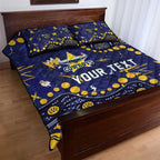 Personalized North Queensland Cowboys Quilt Bed Set Aboriginal Pattern with Graffiti Style Design