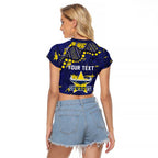 Personalized North Queensland Cowboys Raglan Cropped T Shirt Aboriginal Pattern with Graffiti Style Design