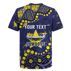 Personalized North Queensland Cowboys Rugby Jersey Aboriginal Pattern with Graffiti Style Design