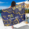 Personalized North Queensland Cowboys Sarong Aboriginal Pattern with Graffiti Style Design