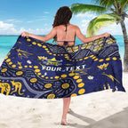 Personalized North Queensland Cowboys Sarong Aboriginal Pattern with Graffiti Style Design