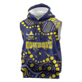 Personalized North Queensland Cowboys Sleeveless Hoodie Aboriginal Pattern with Graffiti Style Design