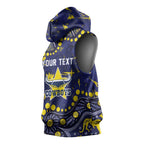 Personalized North Queensland Cowboys Sleeveless Hoodie Aboriginal Pattern with Graffiti Style Design