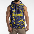 Personalized North Queensland Cowboys Sleeveless Hoodie Aboriginal Pattern with Graffiti Style Design