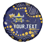 Personalized North Queensland Cowboys Spare Tire Cover Aboriginal Pattern with Graffiti Style Design