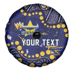 Personalized North Queensland Cowboys Spare Tire Cover Aboriginal Pattern with Graffiti Style Design