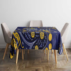 Personalized North Queensland Cowboys Tablecloth Aboriginal Pattern with Graffiti Style Design