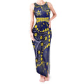 Personalized North Queensland Cowboys Tank Maxi Dress Aboriginal Pattern with Graffiti Style Design