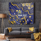 Personalized North Queensland Cowboys Tapestry Aboriginal Pattern with Graffiti Style Design