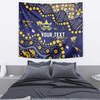 Personalized North Queensland Cowboys Tapestry Aboriginal Pattern with Graffiti Style Design