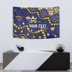Personalized North Queensland Cowboys Tapestry Aboriginal Pattern with Graffiti Style Design