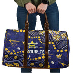 Personalized North Queensland Cowboys Travel Bag Aboriginal Pattern with Graffiti Style Design