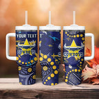 Personalized North Queensland Cowboys Tumbler With Handle Aboriginal Pattern with Graffiti Style Design