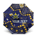 Personalized North Queensland Cowboys Umbrella Aboriginal Pattern with Graffiti Style Design