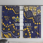 Personalized North Queensland Cowboys Window Curtain Aboriginal Pattern with Graffiti Style Design