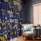 Personalized North Queensland Cowboys Window Curtain Aboriginal Pattern with Graffiti Style Design