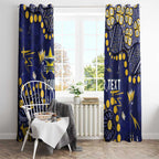 Personalized North Queensland Cowboys Window Curtain Aboriginal Pattern with Graffiti Style Design