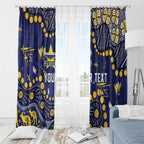 Personalized North Queensland Cowboys Window Curtain Aboriginal Pattern with Graffiti Style Design