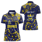 Personalized North Queensland Cowboys Women Polo Shirt Aboriginal Pattern with Graffiti Style Design