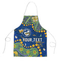 Personalized Parramatta Eels Apron Aboriginal Pattern with Graffiti Style Design
