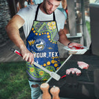 Personalized Parramatta Eels Apron Aboriginal Pattern with Graffiti Style Design