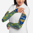 Personalized Parramatta Eels Arm Sleeves Aboriginal Pattern with Graffiti Style Design