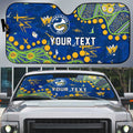 Personalized Parramatta Eels Auto Sun Shade Aboriginal Pattern with Graffiti Style Design