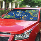 Personalized Parramatta Eels Auto Sun Shade Aboriginal Pattern with Graffiti Style Design