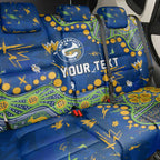 Personalized Parramatta Eels Back Car Seat Cover Aboriginal Pattern with Graffiti Style Design