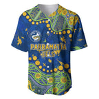 Personalized Parramatta Eels Baseball Jersey Aboriginal Pattern with Graffiti Style Design