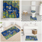 Personalized Parramatta Eels Bathroom Set Aboriginal Pattern with Graffiti Style Design