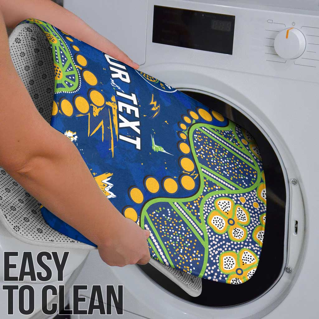 Personalized Parramatta Eels Bathroom Set Aboriginal Pattern with Graffiti Style Design