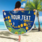 Personalized Parramatta Eels Beach Blanket Aboriginal Pattern with Graffiti Style Design