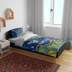 Personalized Parramatta Eels Bedding Set Aboriginal Pattern with Graffiti Style Design