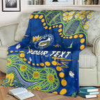 Personalized Parramatta Eels Blanket Aboriginal Pattern with Graffiti Style Design