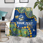 Personalized Parramatta Eels Blanket Aboriginal Pattern with Graffiti Style Design