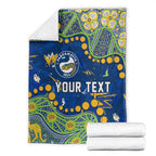 Personalized Parramatta Eels Blanket Aboriginal Pattern with Graffiti Style Design