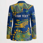 Personalized Parramatta Eels Blazer Aboriginal Pattern with Graffiti Style Design