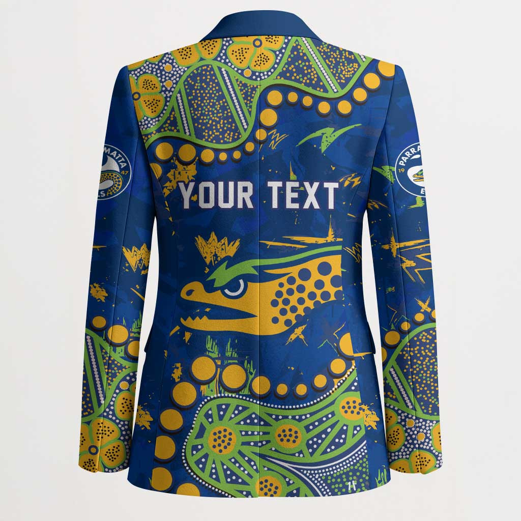 Personalized Parramatta Eels Blazer Aboriginal Pattern with Graffiti Style Design