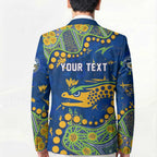 Personalized Parramatta Eels Blazer Aboriginal Pattern with Graffiti Style Design
