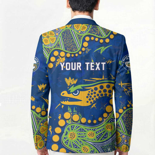 Personalized Parramatta Eels Blazer Aboriginal Pattern with Graffiti Style Design