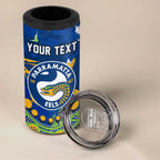 Personalized Parramatta Eels 4 in 1 Can Cooler Tumbler Aboriginal Pattern with Graffiti Style Design