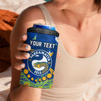 Personalized Parramatta Eels 4 in 1 Can Cooler Tumbler Aboriginal Pattern with Graffiti Style Design