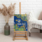 Personalized Parramatta Eels Canvas Wall Art Aboriginal Pattern with Graffiti Style Design