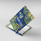 Personalized Parramatta Eels Canvas Wall Art Aboriginal Pattern with Graffiti Style Design
