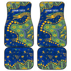 Personalized Parramatta Eels Car Mats Aboriginal Pattern with Graffiti Style Design